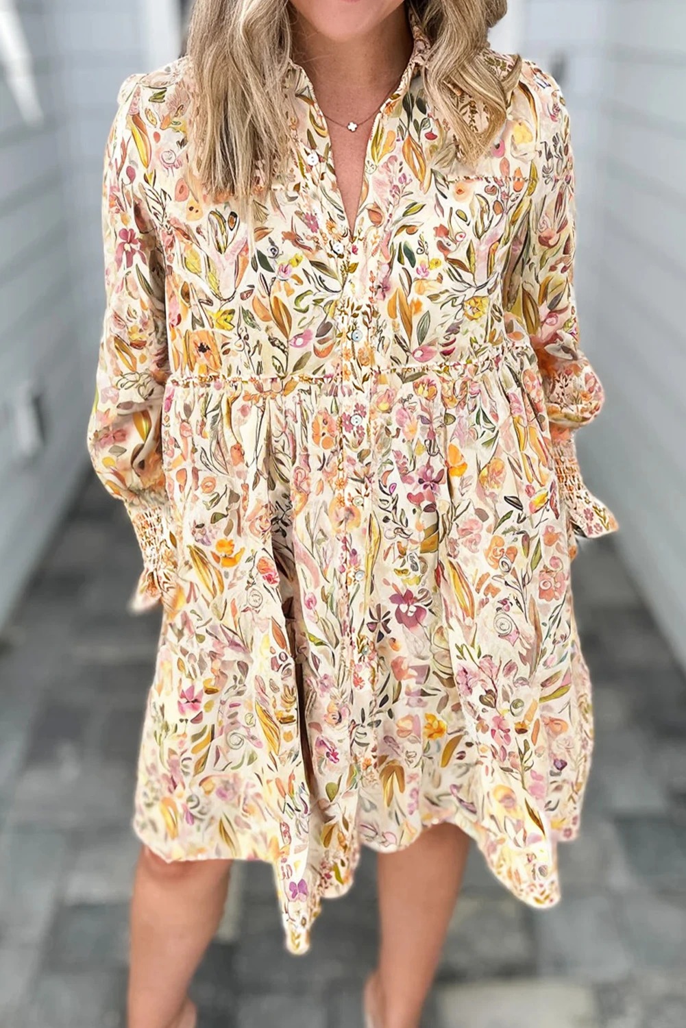 Floral Long-Sleeve Dress, picture 5 of 5