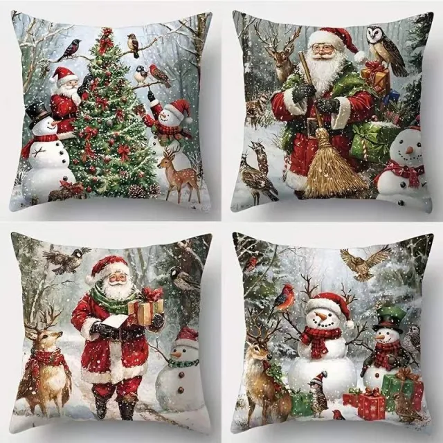 Home Sofa Santa Claus Pillow Cushion Cover Style3 - Shop at LoveMi