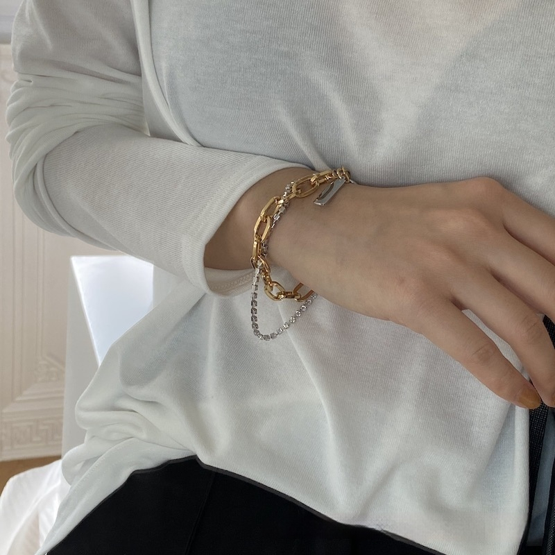 Fashion Two-tone Double Layer Bracelet For Women - Jewelry & Watches