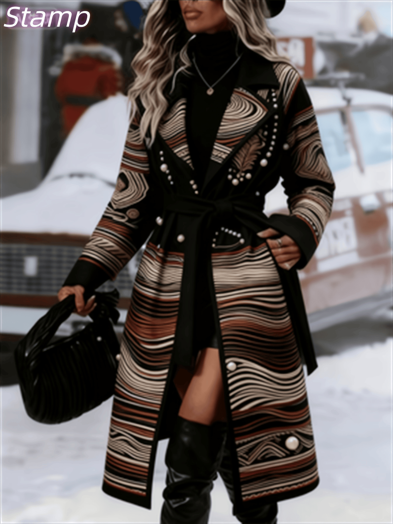 Fashionable Casual Long Coat Black6 - Shop at LoveMi