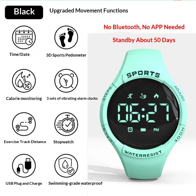 Touchscreen Sports Multifunctional Smart Bracelet Pedometer Heart Rate Monitor Electronic Watch