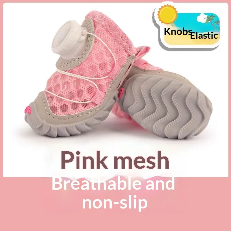 Dog Shoes Dog Shoes Soft Bottom Thin Small Dog Dog Shoes - Pink