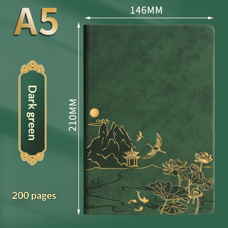 Vintage Chinese Style Business Office Stationery A5 Notebook Gift Box Set - Image 5