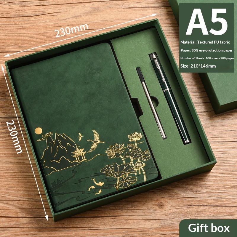 Vintage Chinese Style Business Office Stationery A5 Notebook Gift Box Set - Image 17