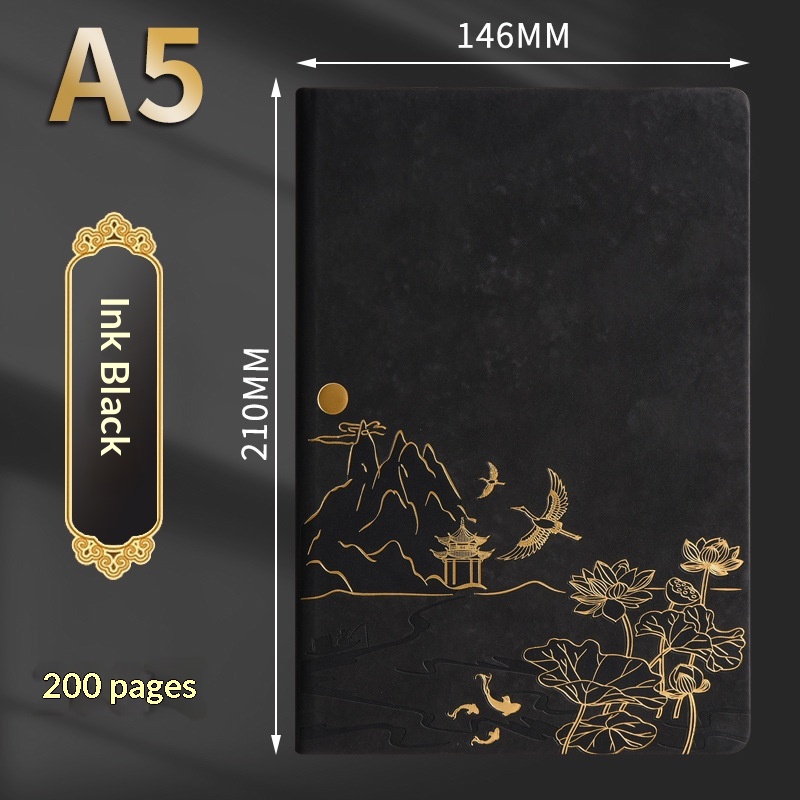 Vintage Chinese Style Business Office Stationery A5 Notebook Gift Box Set - Image 5