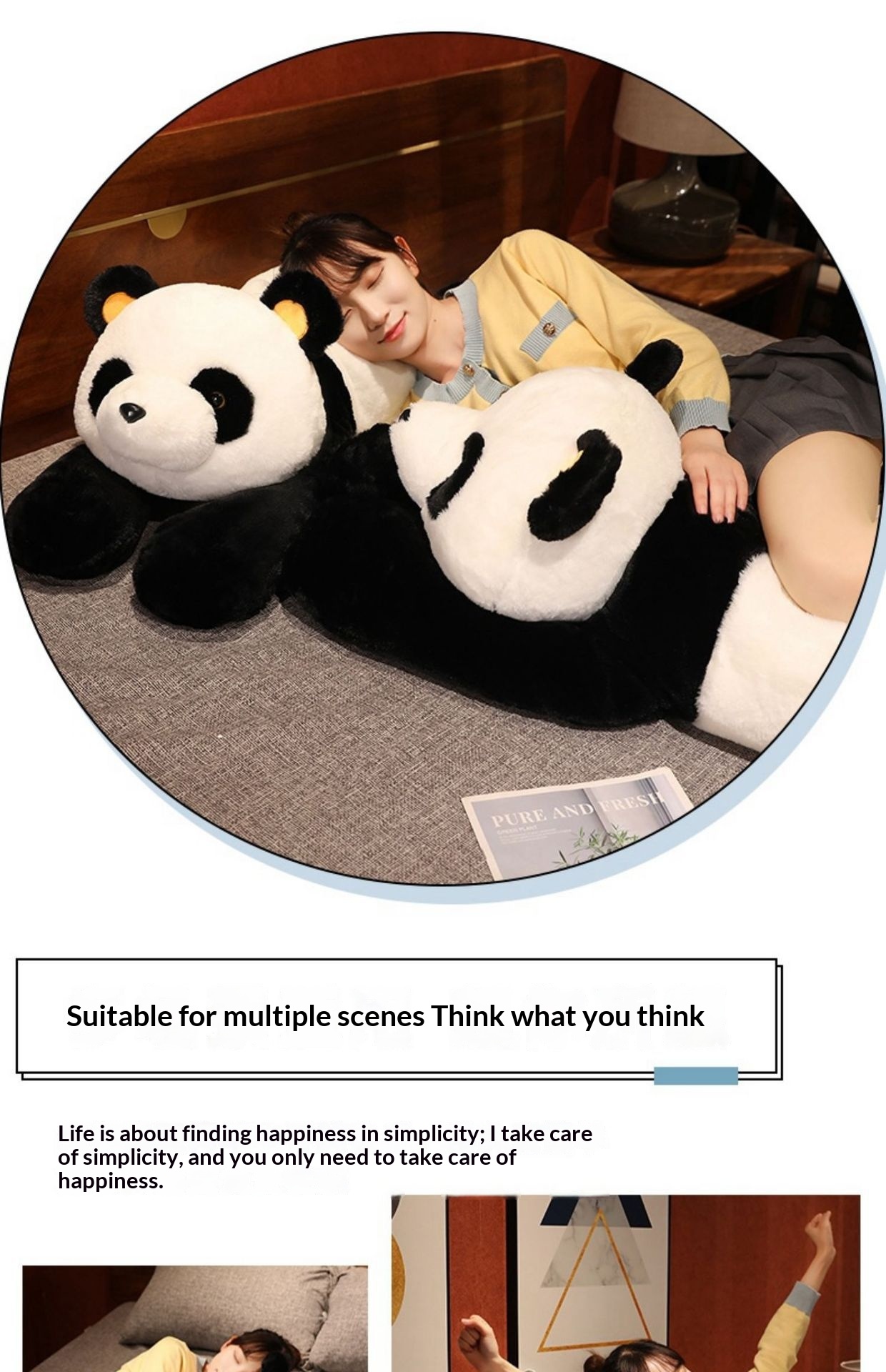 Panda Plush Toy Holding