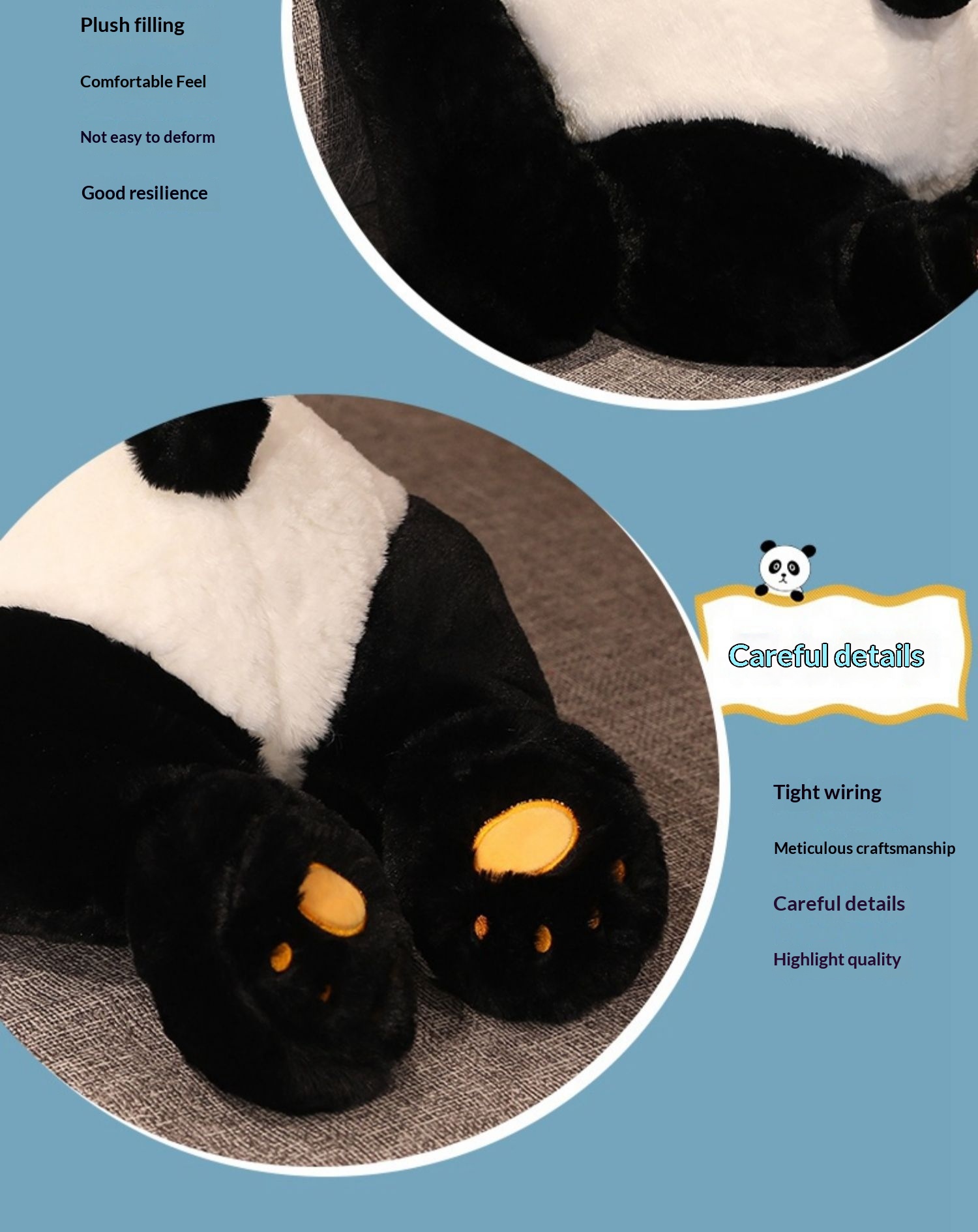 Panda Plush Toy Front View