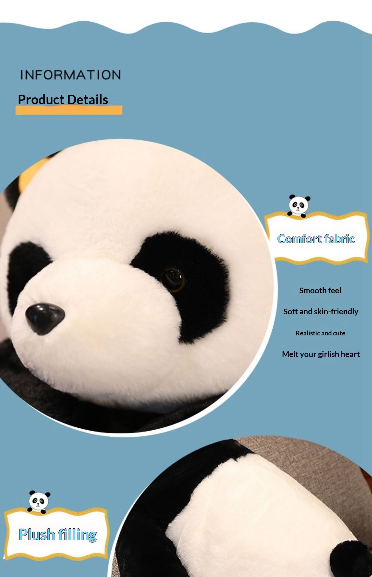 Panda Plush Toy in Room