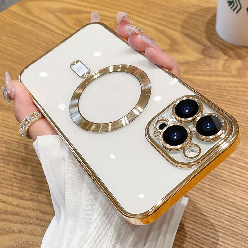 Magnetic Phone Case With Electroplated Transparent Lens Cover - Image 9