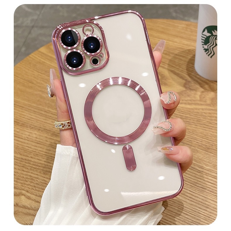 Magnetic Phone Case With Electroplated Transparent Lens Cover - Image 7