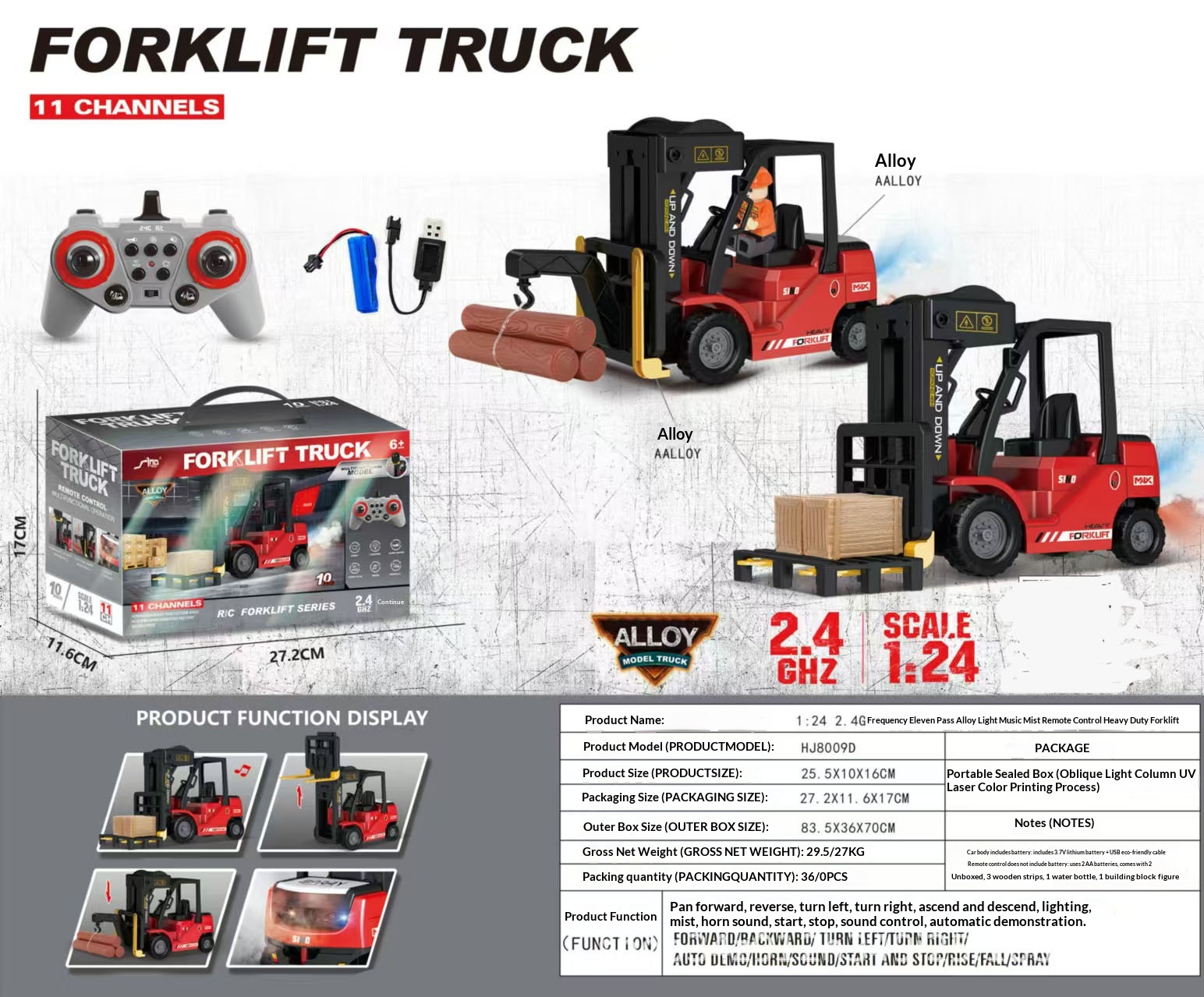 Flat Truck Transport Trailer Excavator Children's Toys