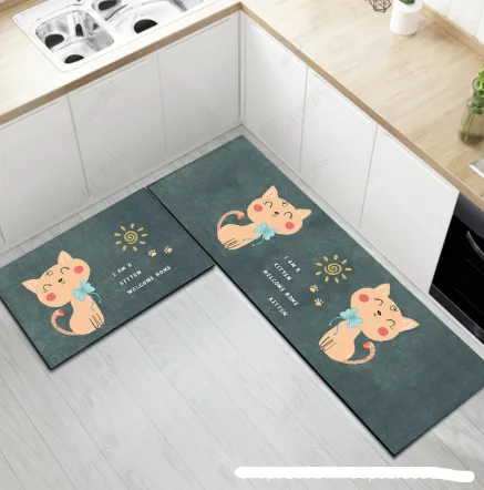 Kitchen Floor Mat Absorbs Water and Oil