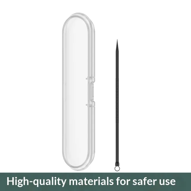 Black Beauty Salon Ultra Fine Tweezers Face Cell Clipper Black Straight Pin - Shop at LoveMi