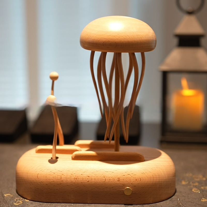 Creative Jellyfish Home Decoration Children's Best Friend Gift Toy Handmade Solid Wood