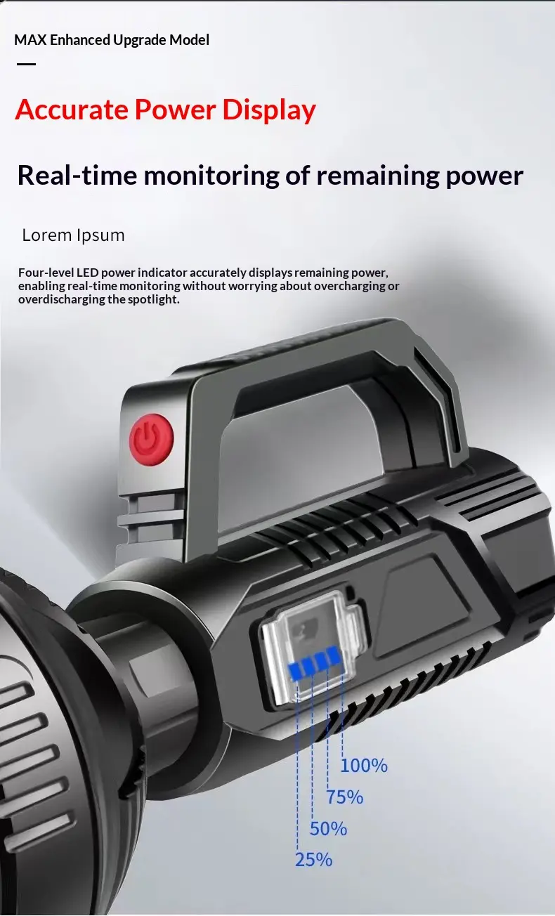 Portable USB Outdoor Rechargeable Ultra-Bright Flashlight