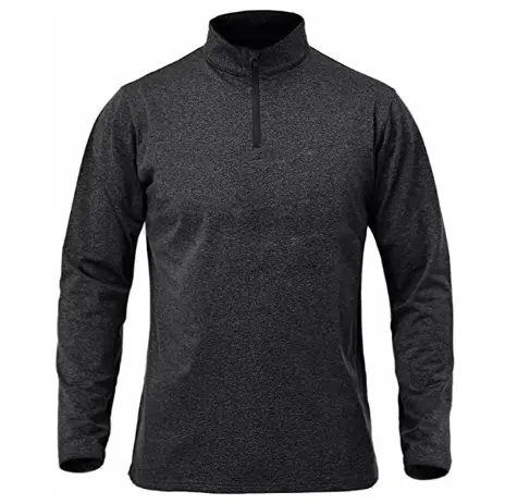 Men's Long-Sleeve Stretchy Breathable Quick-Drying Casual Half-Zip Top