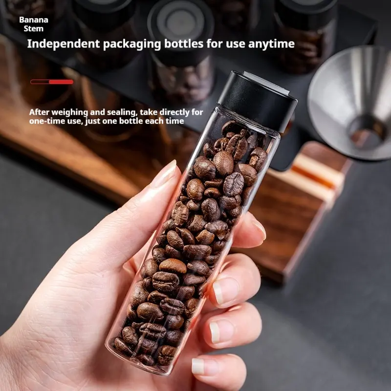 Coffee Bean Portioning Bottle Display Rack