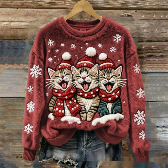 Christmas themed 3D Digital print Hoodie Red Line E139 - Shop at LoveMi