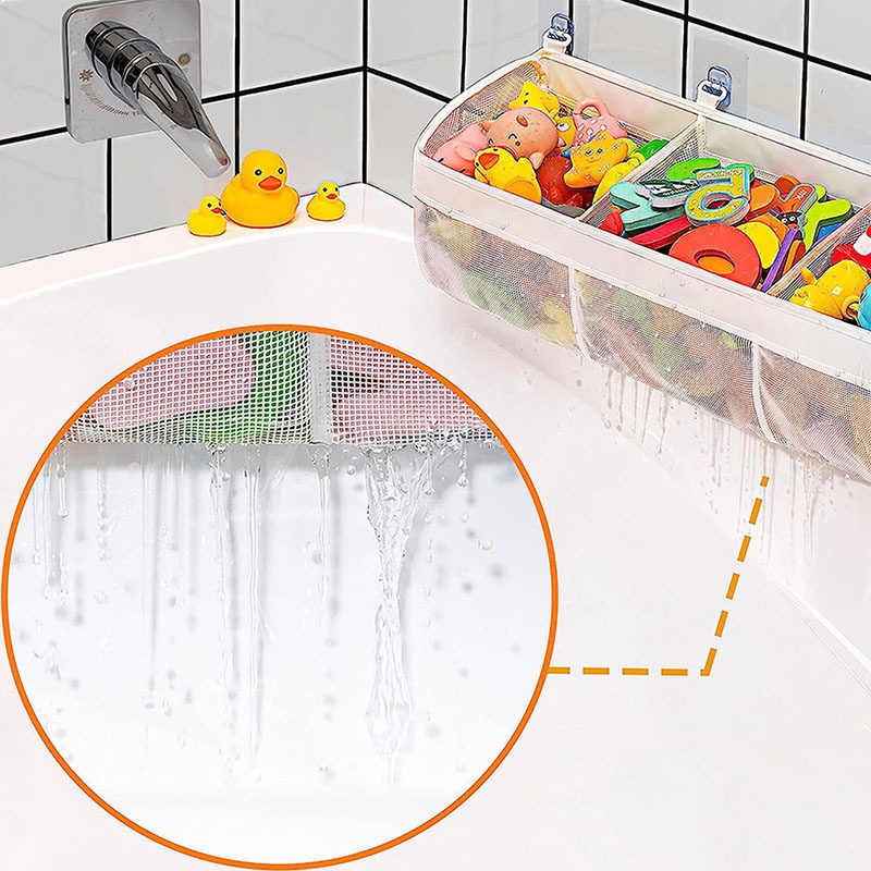 Large-capacity Wall-mounted Toy Storage Bag For Kids' Bathrooms