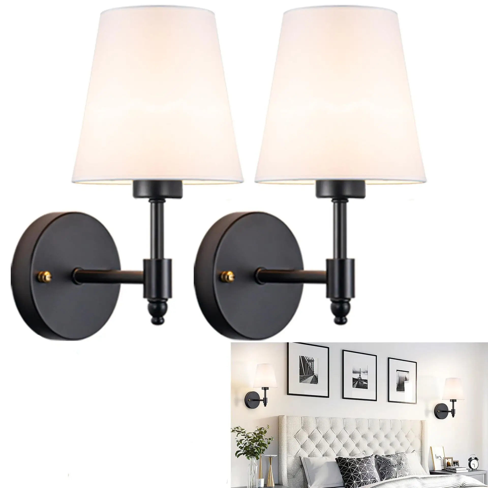 Wire-free Decorative Wall Lamp, Bedroom Bedside Lamp