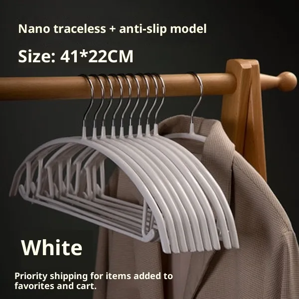 Household Solid Colored Portable Plastisol Coated Semi Circular Hangers With Hooks White - Shop at LoveMi