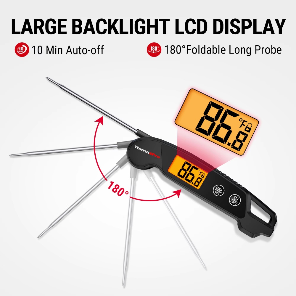 Folding Waterproof Barbecue Thermometer Kitchen Electronic Food Thermometer