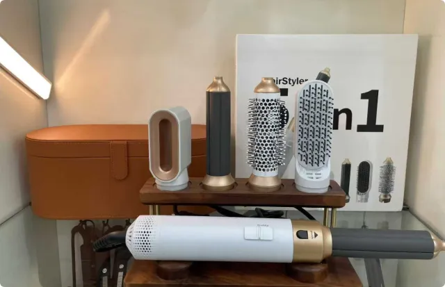 5 6 Combination Hot Air Comb Multifunctional Cross border Hair Dryer White Gold - Shop at LoveMi