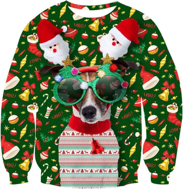 Crewneck Hoodie Sweatshirt With 3D Printed Graphic And Long Sleeves 3E 606U1 - Shop at LoveMi