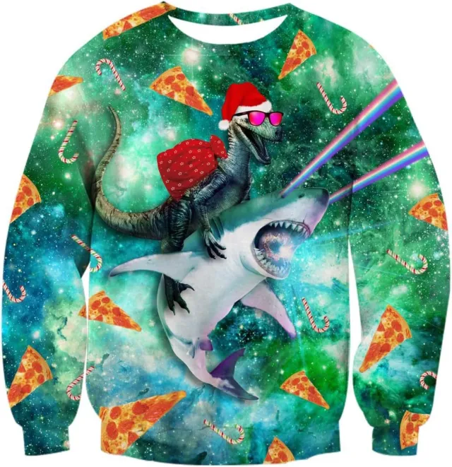 Crewneck Hoodie Sweatshirt With 3D Printed Graphic And Long Sleeves 3E 606Tx 2Xl - Shop at LoveMi