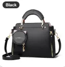 Cute Little Cat Design Large Capacity Shoulder Square Bag Black - Shop at LoveMi