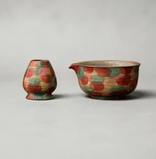 Monet style Matcha Four piece Set Underglaze Hand painted Ceramic For Whisking Matcha Set1 - Shop at LoveMi