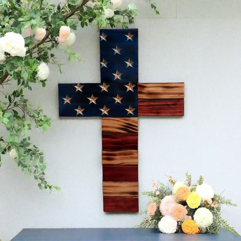 Boxwood Cross Wall Hanging, picture 2 of 4