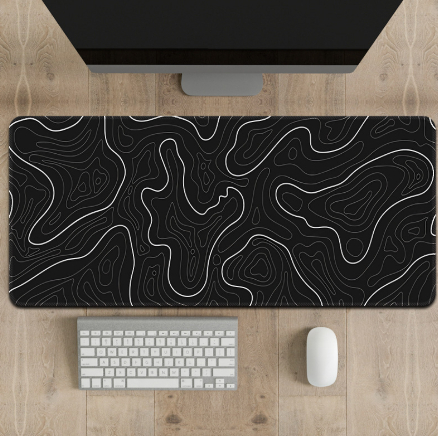 Streamlined Abstract Line-pattern Non-slip Large Mouse Pad