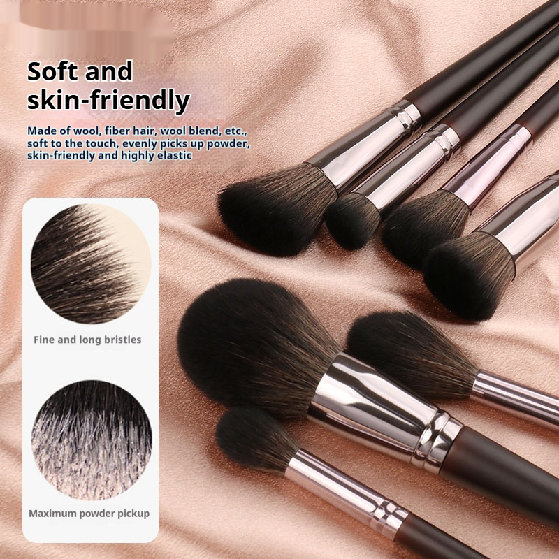 High-end Animal-Hair Loose Powder Eyeshadow And Concealer Makeup Brush Set 4