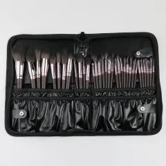 High-end Animal-Hair Loose Powder Eyeshadow And Concealer Makeup Brush Set - 33 Black Zippered Bags - View 1