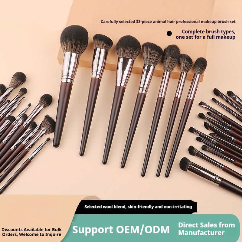 High-end Animal-Hair Loose Powder Eyeshadow And Concealer Makeup Brush Set