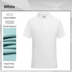 High-end Mercerized Cotton Polo Shirts For Summer - White - View 1