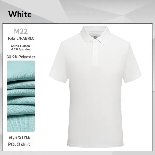High end Mercerized Cotton Polo Shirts For Summer White - Shop at LoveMi