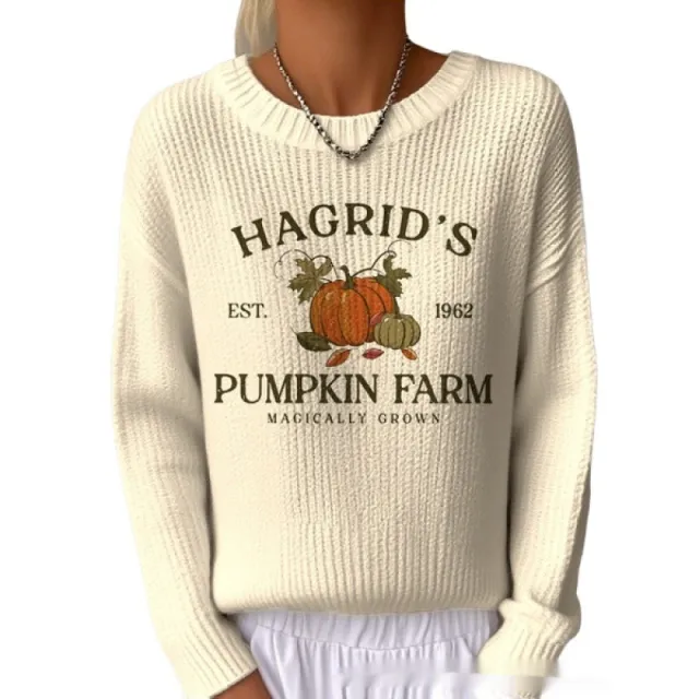 Women's Round Neck Casual Commuter Sweater Dynwy91 05 - Shop at LoveMi