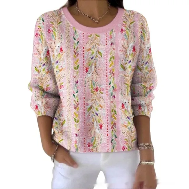 Women's Round Neck Casual Commuter Sweater Dynwy91 06 - Shop at LoveMi