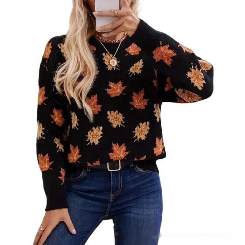 Women's Round-Neck Casual Commuter Sweater - Dynwy91 10