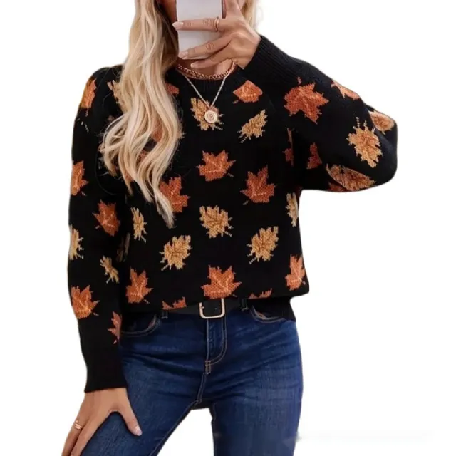 Women's Round Neck Casual Commuter Sweater Dynwy91 10 - Shop at LoveMi