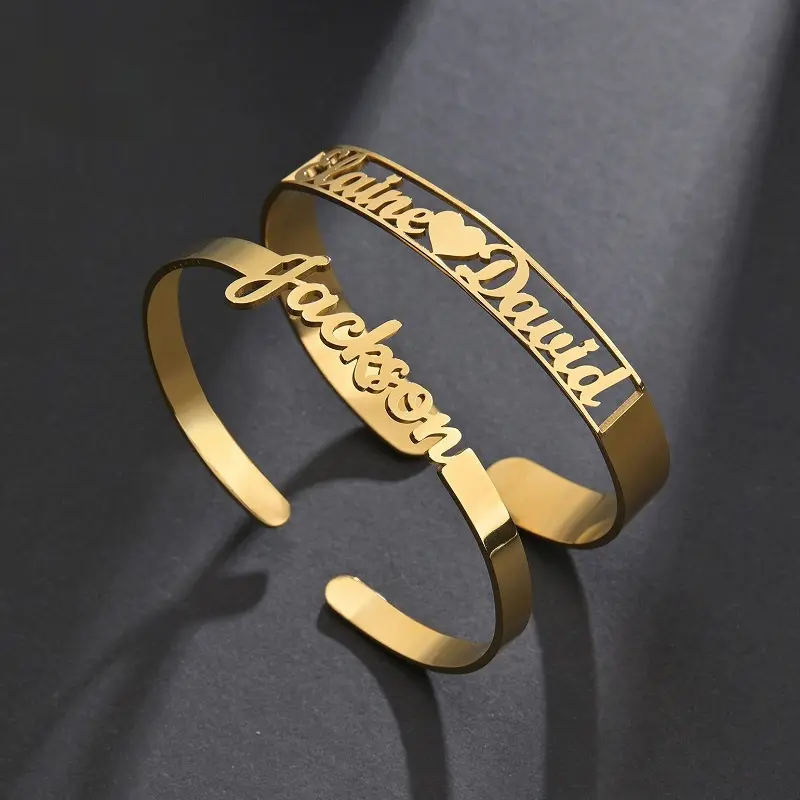 Personalized Stainless Steel English Letter Bracelets