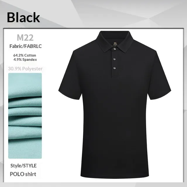 High end Mercerized Cotton Polo Shirts For Summer Black - Shop at LoveMi