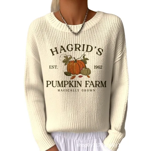 Sweet And Casual Women's Crew neck Sweatshirt With Print Style 5 2Xl - Shop at LoveMi