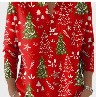 Christmas 3D Digital Print T-Shirt Women - Tcfs6272