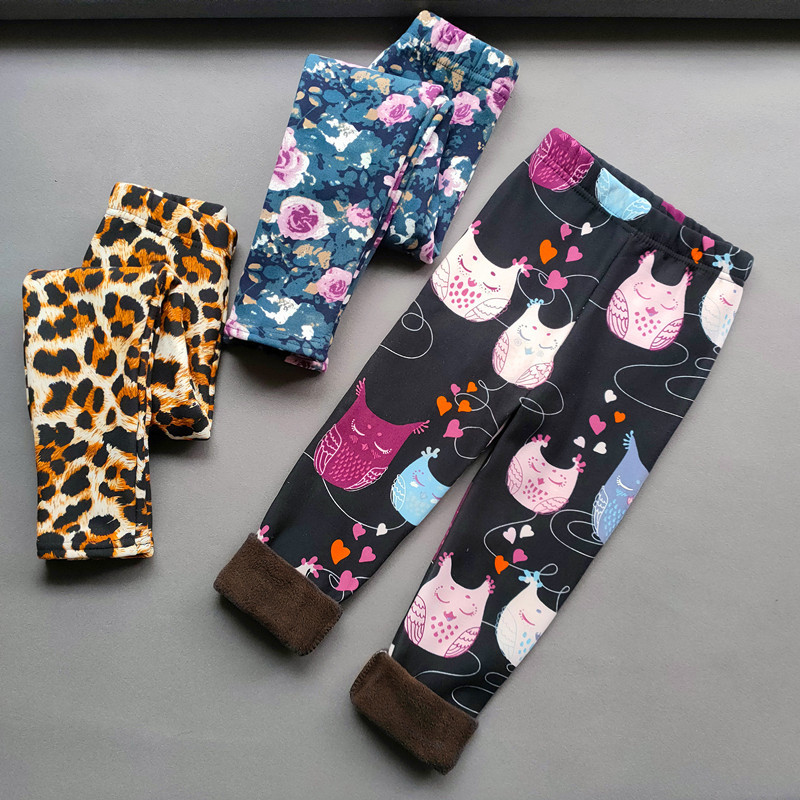 Fleece-lined Thermal Leggings For Girls