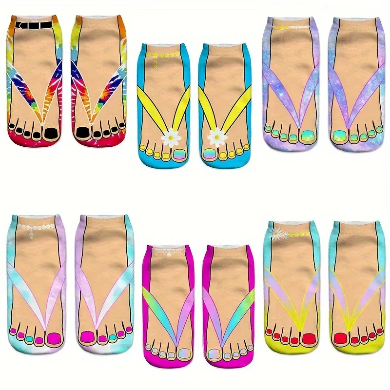 3D-printed Flip-flop Toe Socks - Seta-20Cm Ankle Socks Packagin