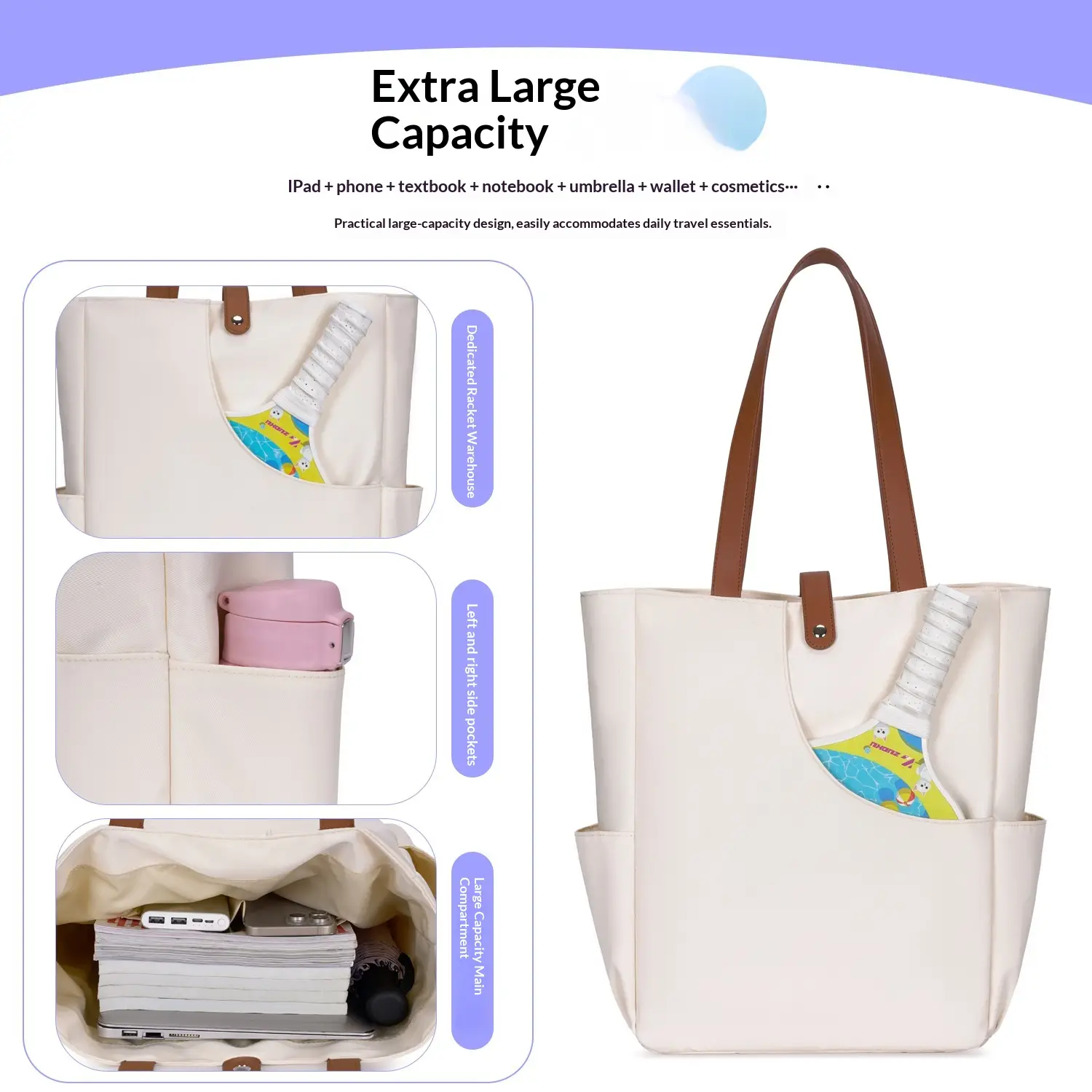 Multifunctional Portable Sports Bag For Cricket Bats And Tennis Rackets