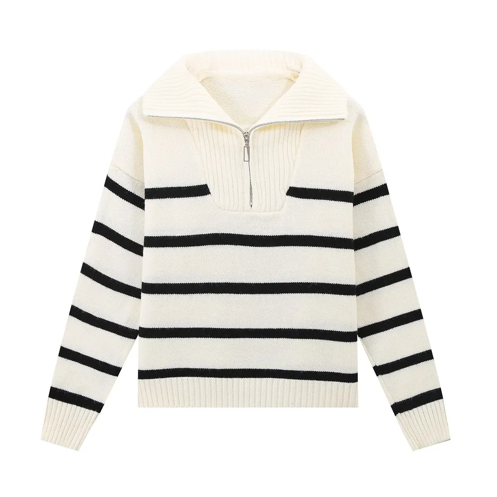 Women's French-style Fashionable And Versatile Casual Sweater - Cream